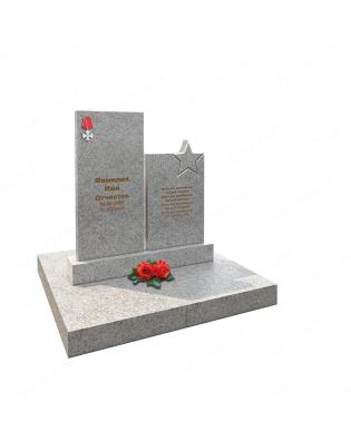 Памятник из серого гранита: