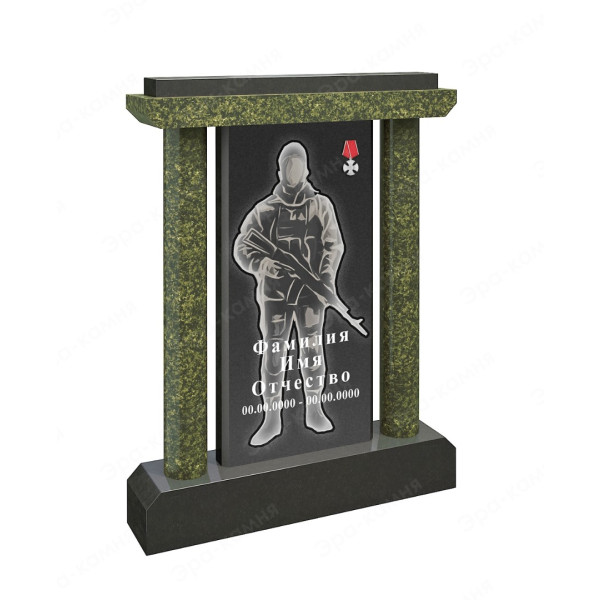 Памятник военному из гранита