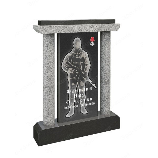 Памятник военному из гранита